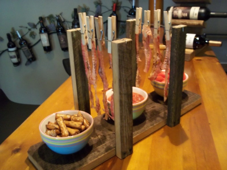 Bacon Rack,clothesline Bacon Hanger,wood Bacon Rack,dinner Party