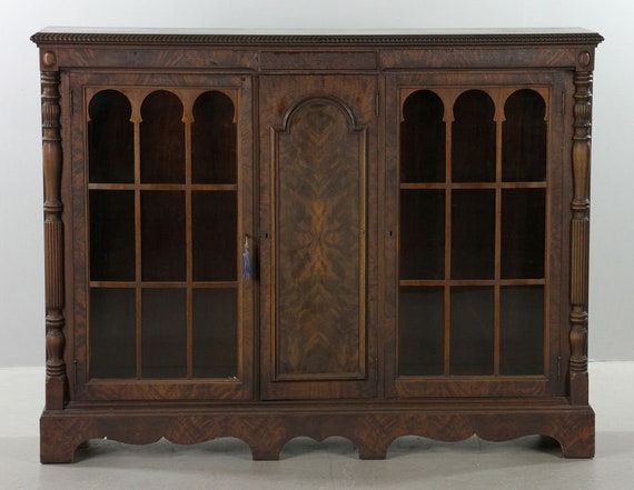 Gothic Revival Antique Furniture Cabinet By Grand Rapids Etsy