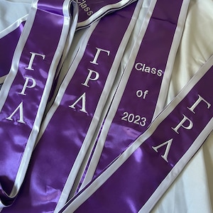 Custom Graduation Stole, Class of 2024, Personalize Graduation sash, College graduation stoles 2024