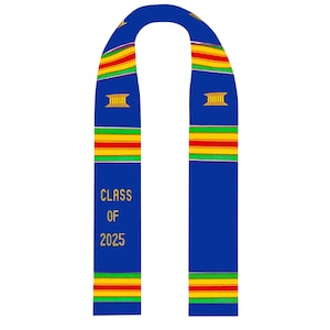 Custom Graduation stole Class of 2025 Kente Stoles Sashes / African stoles for graduation Sash 2025