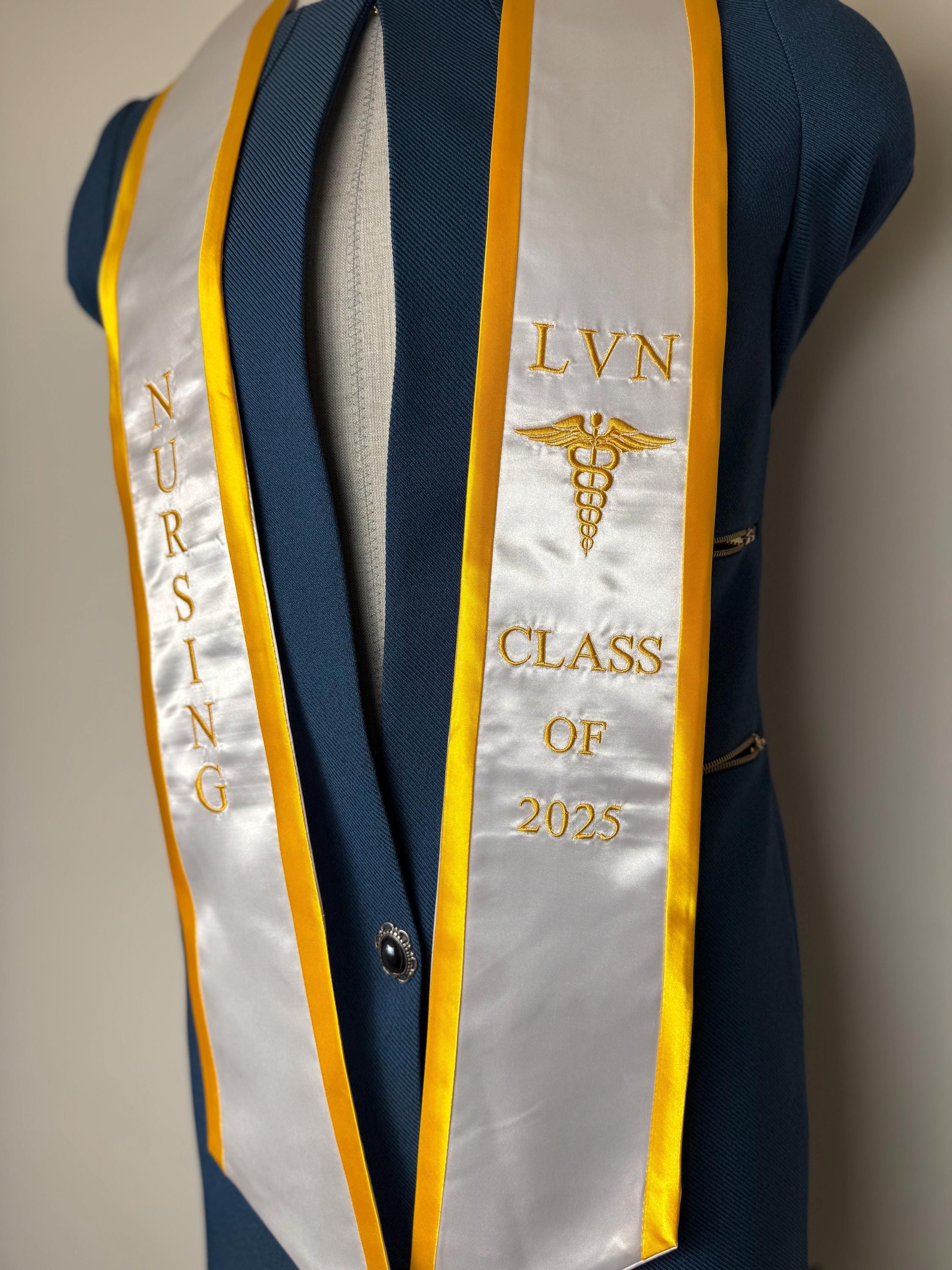 Custom LVN Graduation Stole Embroidery Nursing Sash - Etsy