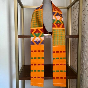 Handwoven Kente Stole as Graduation Stole, school choir