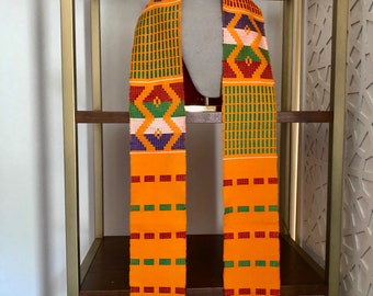Handwoven Kente Stole as Graduation Stole, school choir