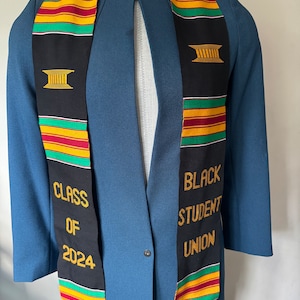 Graduation Stole Class of 2025 African Black Student Union Kente Stole / Sash 2025