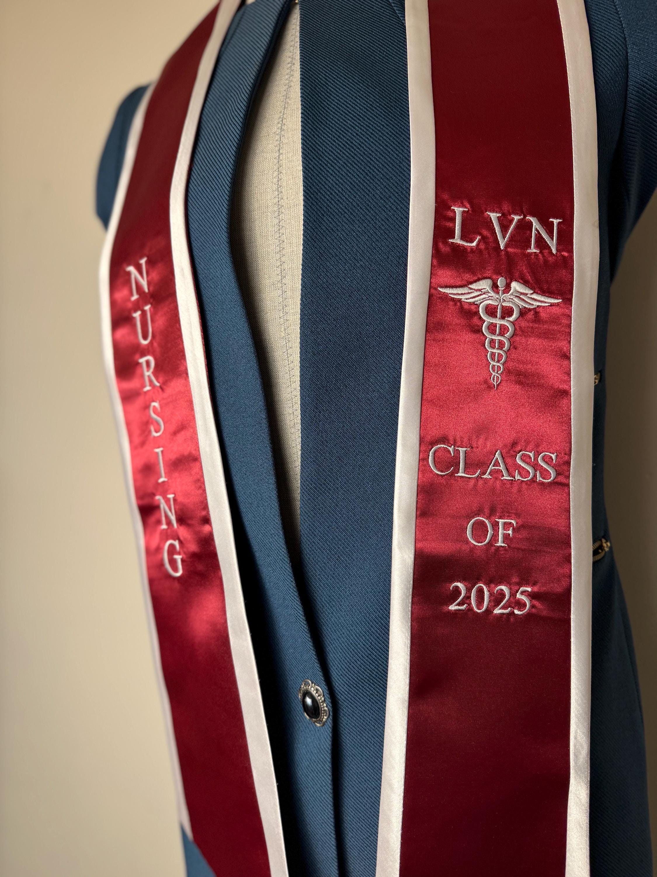 Custom LVN Graduation Stole Embroidery Nursing Sash - Etsy