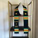 Custom Graduation stoles Class of 2022 Kente sash / Black commencement embroidery graduation Kente stole