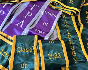 Customized Satin Graduation Stole | Custom Graduation Stole