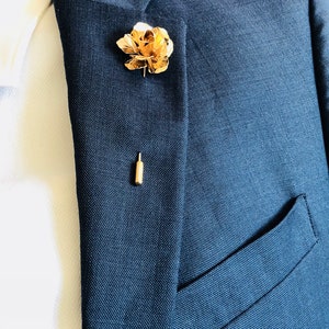 Rose Flower Lapel Pin Metal Gold, Rose Gold, Silver, Black Women Men Cloth Brooches Pin Wedding Suit Accessories image 6