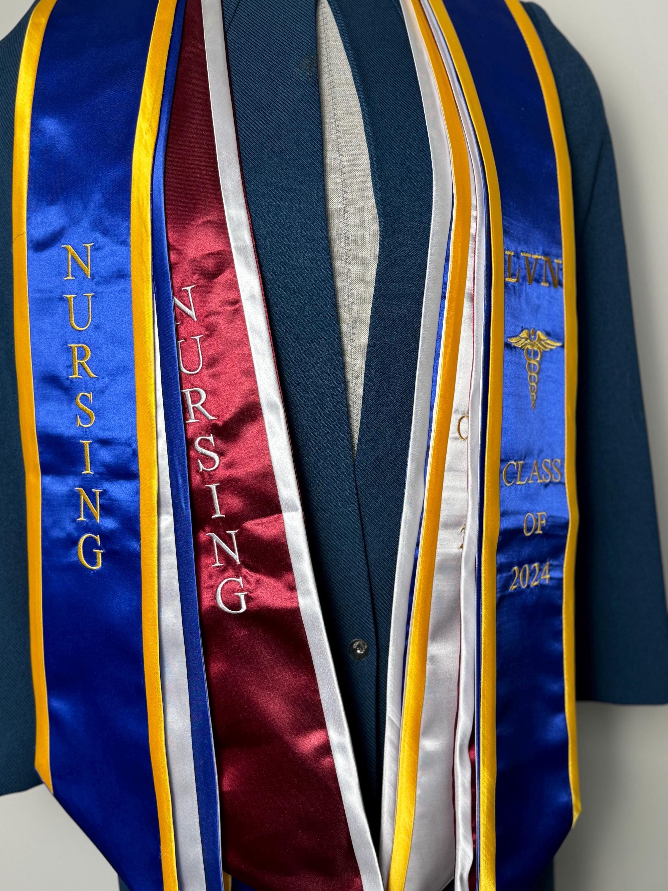 Custom LVN Graduation Stole Embroidery Nursing Sash - Etsy