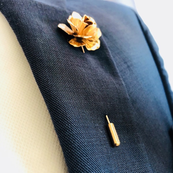 Revers Pin Rose Blume Gold Metall Hochzeit Pin