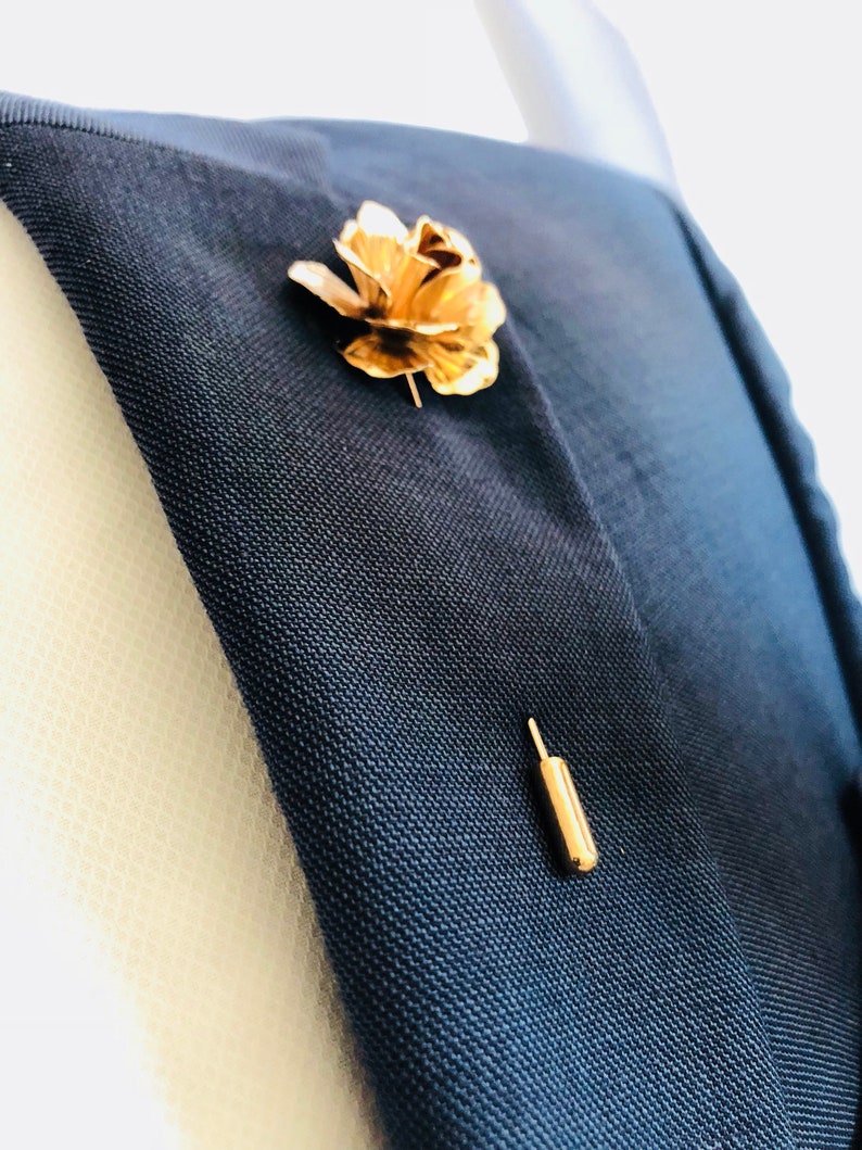 Rose Flower Lapel Pin Metal Gold, Rose Gold, Silver, Black Women Men Cloth Brooches Pin Wedding Suit Accessories image 2