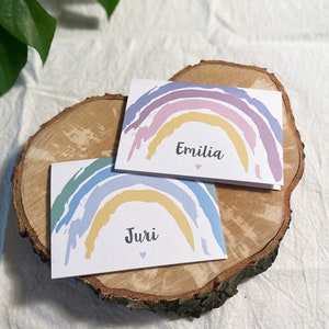 Personalisierte Regenbogen-Glückwunschkarte zur Geburt/zum Geburtstag