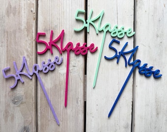 Caketopper "5. Klasse"