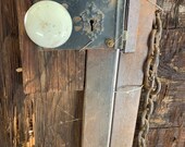 Antique Doorknob and lock box from Russel and Erwin.