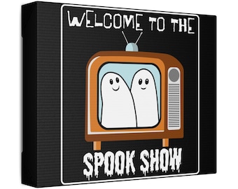 Spook Show Canvas Art – Cute Halloween Ghosts Home Decor