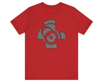 AK-47 Kalashnikov Bolt Face Red Color Unisex Jersey Short Sleeve Tee