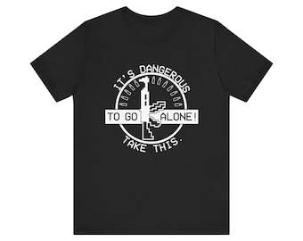 8-Bit AK-47 T-Shirt | "It's Dangerous to Go Alone" Unisex Tee
