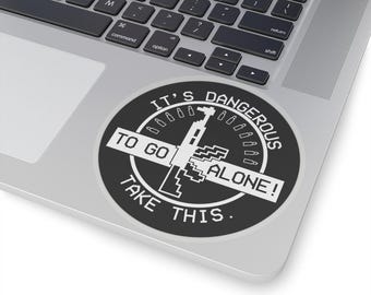 AK-47 8-Bit Sticker, Retro Video Game Vinyl Decal
