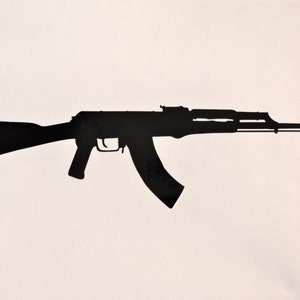 AKM Kalashnikov Silhouette Vinyl Decal Sticker