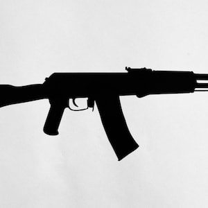 AK-105 Kalashnikov Silhouette Vinyl Decal