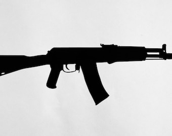 AK-105 Kalashnikov Silhouette Vinyl Decal