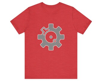 AR-15 Bolt Face Graphic Tee: Heather Red, Unisex Fit