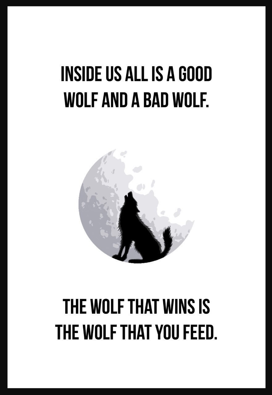 Good Wolf Vs Bad Wolf - Etsy