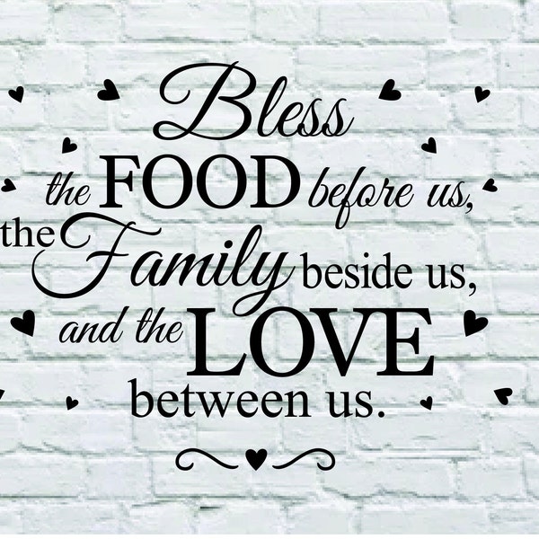 Bless the food before us / Digital file / SVG / PNG / JPG / Instant Download / Prayer svg / Cut Files / Inspirational svg/ Sign svg