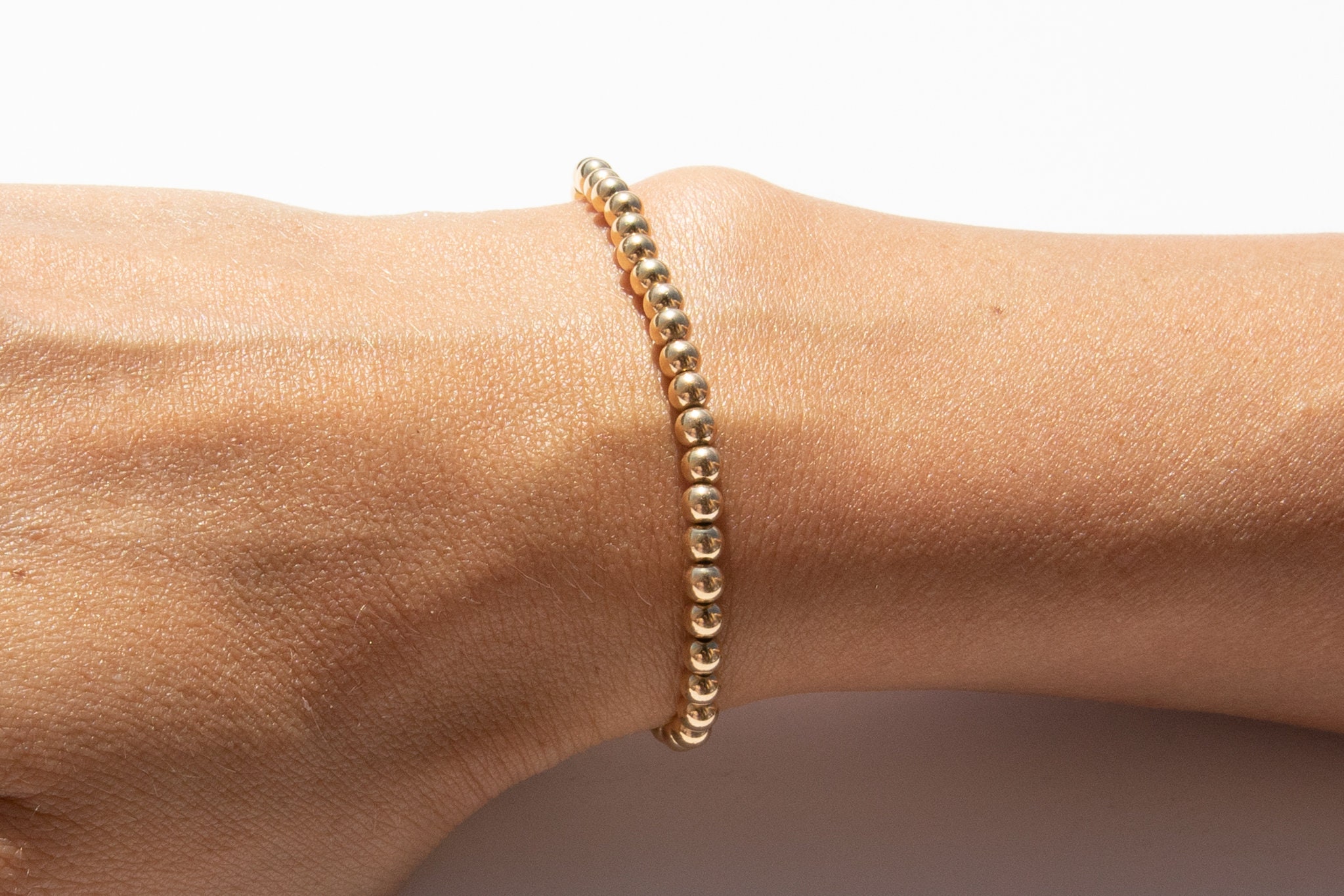 4MM Gold Beaded Bracelet main image 0