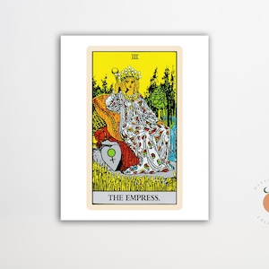 La emperatriz Tarot Card Print Arte gótico Tarot Witchy Poster Sin marco Impresión de arte metafísico