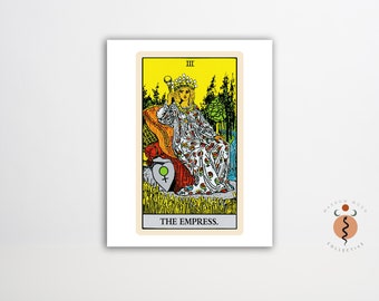 The Empress Tarot Card Print Gothic Art Tarot Witchy Poster Unframed Metaphysical Art Print