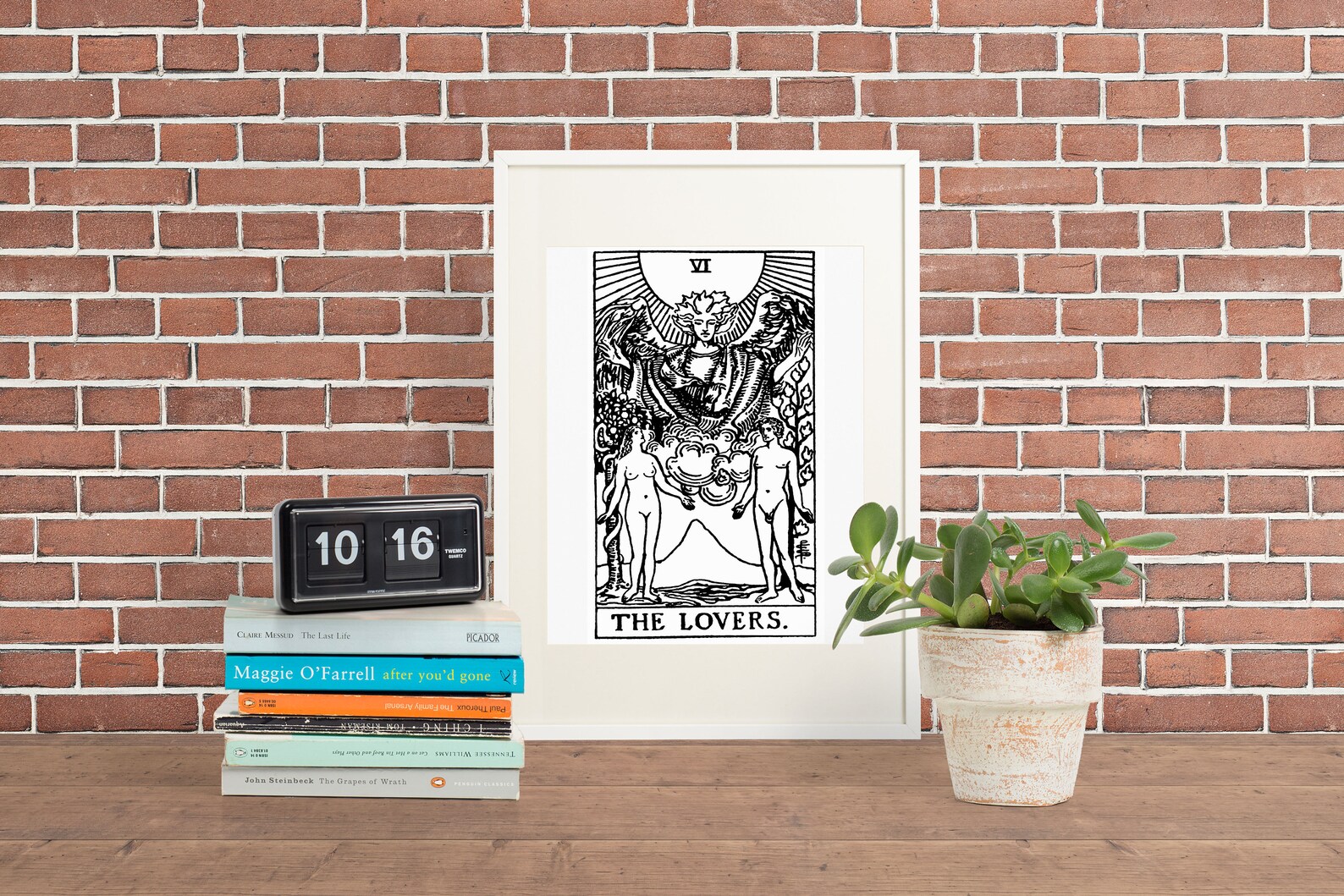 The Lovers Black and White Tarot Print Tarot Card Art Major Etsy UK