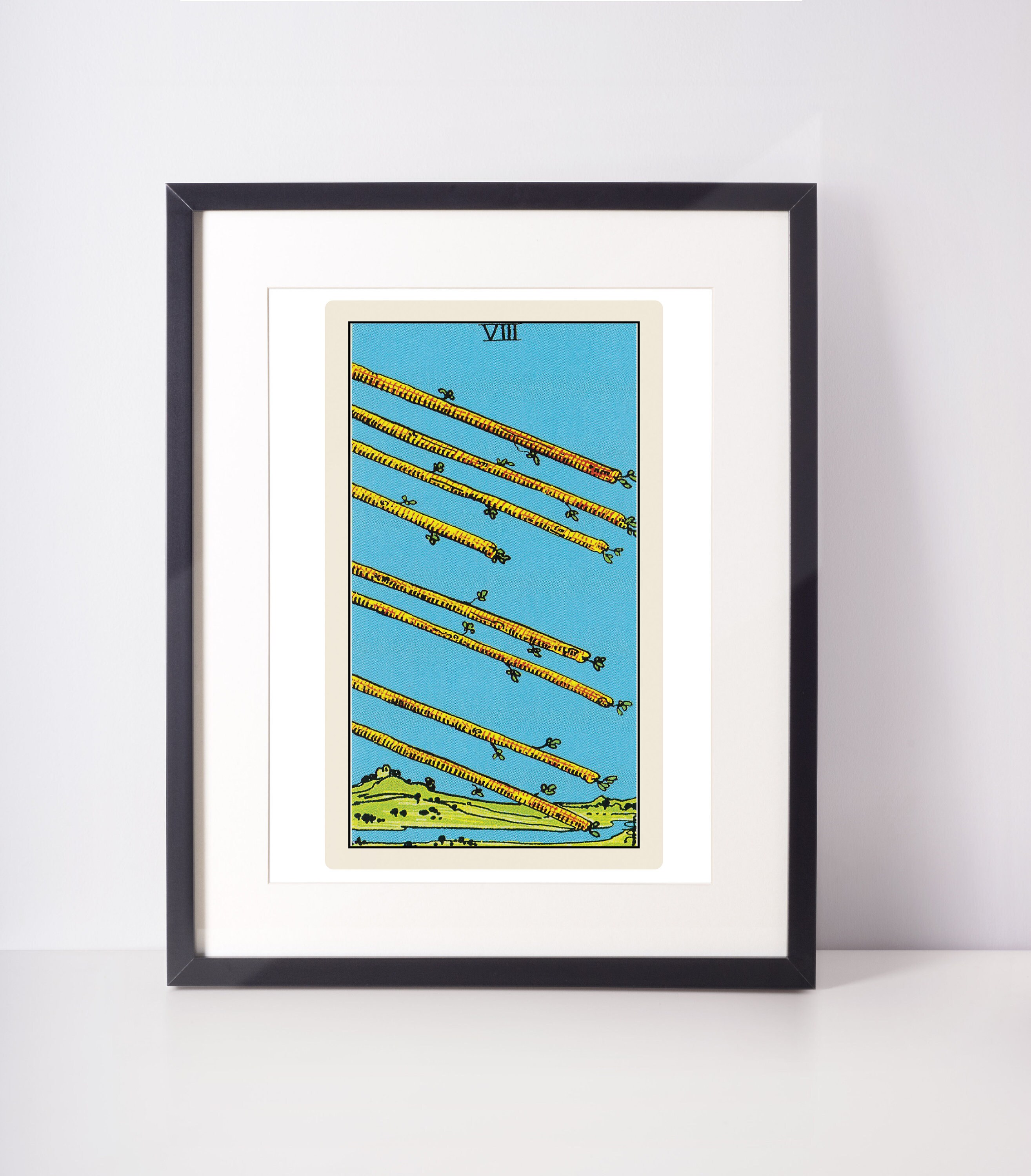 VIII of Wands Traditional Tarot Print Eight of Wands Tarot Etsy