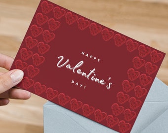 Happy Valentine's Day Printable Card | Valentines Day Digital Card | digital card Valentine's Day | Instant Download