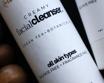 Creamy Botanical Face Cleanser w/ Green Tea, Lemon Extract, and Lavender Extract