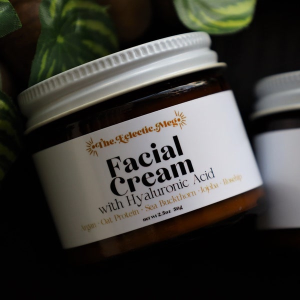 Nourishing Face Cream w/ Hyaluronic Acid, Rosehip Oil, and Oat Protein