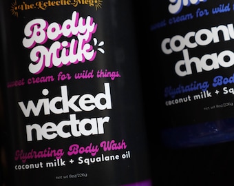 Hydrating Body Wash with Coconut Milk and Squalane Oil – Creamy Lather, Gentle Cleansing