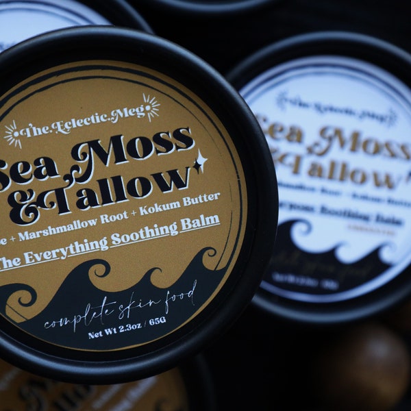 Organic Tallow Balm w/ Sea Moss, Green Tea, and Aloe