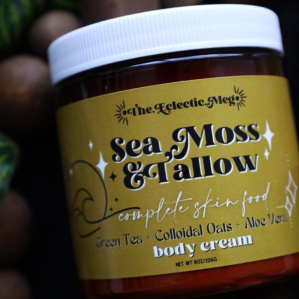 Tallow Body Cream w/ Seamoss, Aloe, and Green Tea