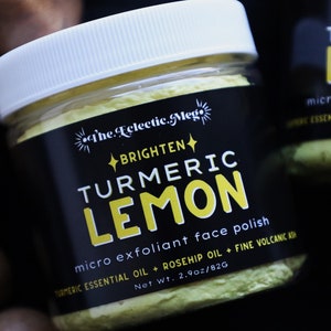 Turmeric Face Scrub w/ Rosehip Oil and Lemon Essential Oil
