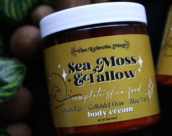 Tallow Body Cream w/ Seamoss, Aloe, and Green Tea