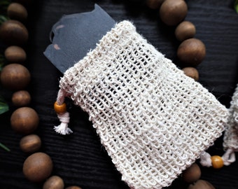 Fabric Soap Pouch with Drawstring Closure