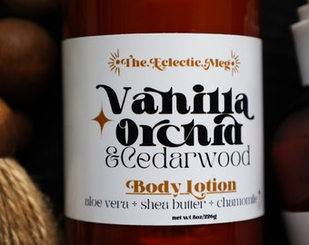 Vanilla Orchid & Cedarwood Body Lotion w/ Aloe, Chamomile, and Shea Butter