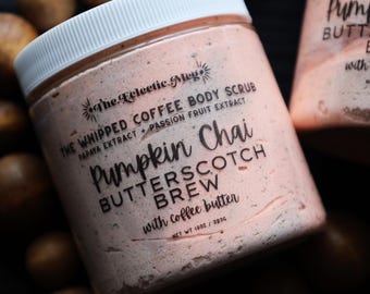Pumpkin Chai Whipped Coffee Scrub w/ Coffee Butter, Passion Fruit Extract and Papaya Extract