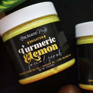 Turmeric Facial Scrub w/ Rosehip Oil and Lemon Essential Oil