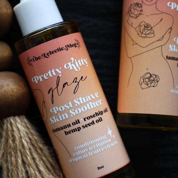 Pretty Kitty Glaze Post Shave Skin Soother w/ Tamanu, Hemp, and Rosehip Oil