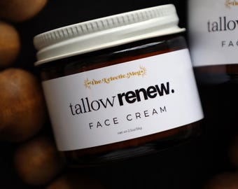 Tallow Face Cream w/ Niacinimade, Hyaluronic Acid, and Rice Protein