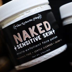 Sensitive Skin Facial Scrub Unscented with Jojoba Oil