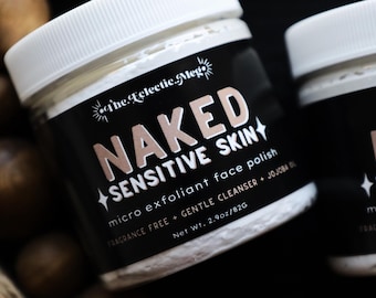 Sensitive Skin Facial Scrub Unscented with Jojoba Oil