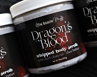 Dragon's Blood Whipped Scrub w/ Activated Charcoal, Shea Butter and Apricot Kernel Oil